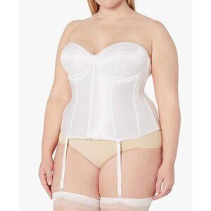 Va Bien, Women's Plus Size Smooth Satin Hourglass Bustier, 36DDD